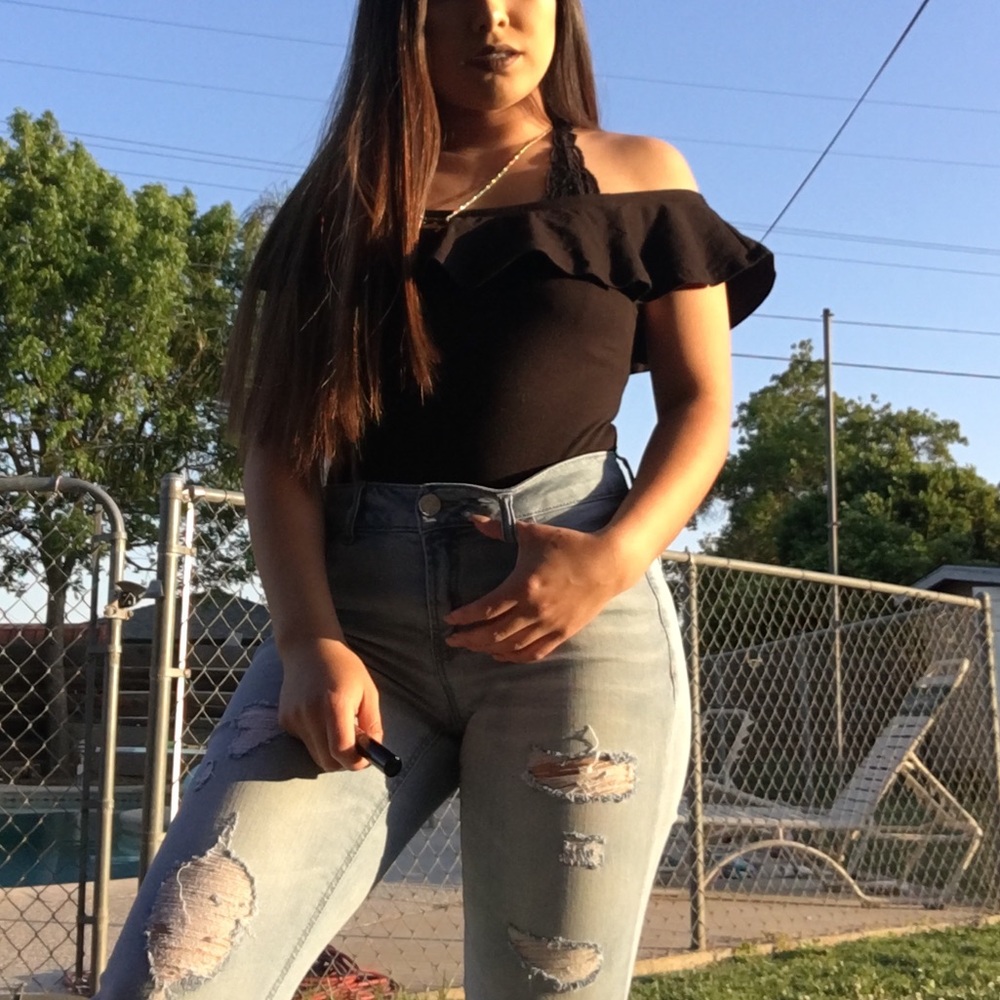 Black bodysuit Over the shoulder  S